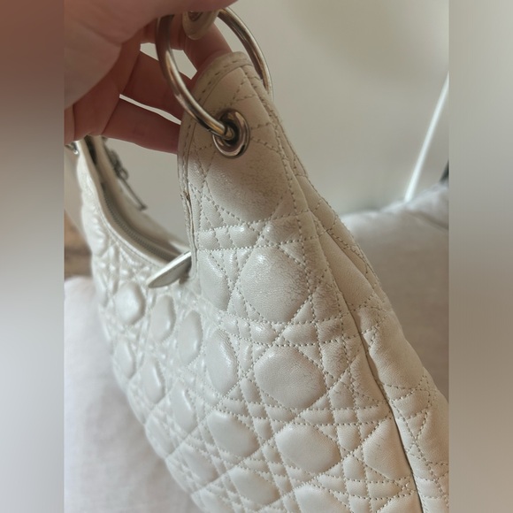 AUTHENTIC CHRISTIAN DIOR Leather Cannage Hobo - Picture 5 of 16